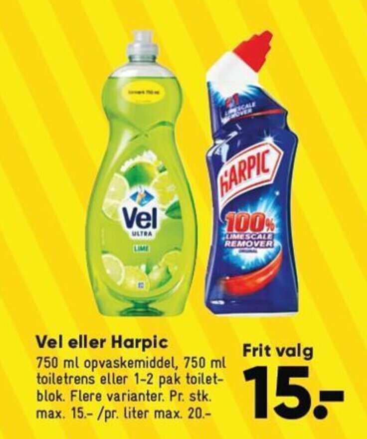 Bilka Vel eller Harpic tilbud
