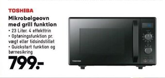 TOSHIBA Mikrobølgeovn med grill funktion
