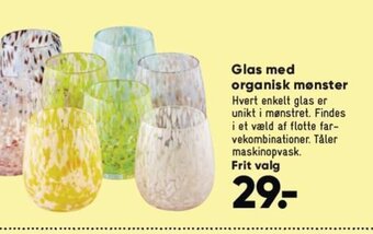 Bilka Glas med organisk mønster tilbud