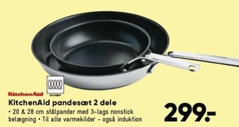 Bilka KitchenAid pandesæt 2 dele tilbud