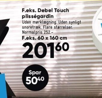 F.eks. Debel Touch plisségardin