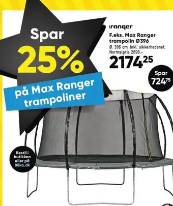 F.eks. Max Ranger trampolin Ø396