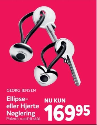 Din Isenkræmmer Georg jensen nøglering tilbud