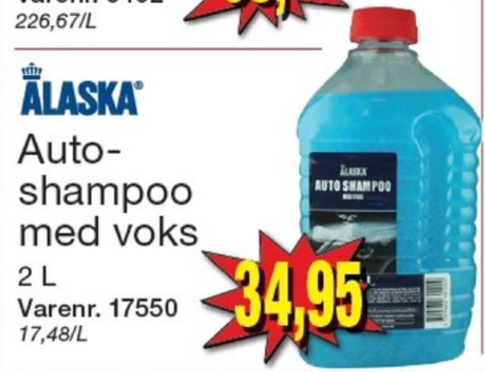 Harald Nyborg Alaska autoshampoo tilbud