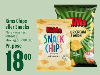 Min Købmand Kims chips eller snacks tilbud