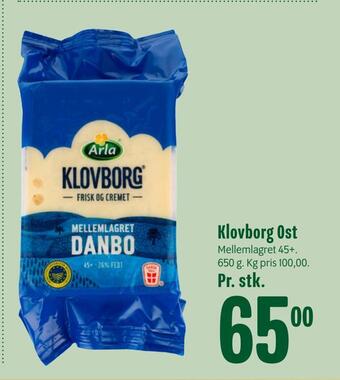Min Købmand Klovborg ost tilbud