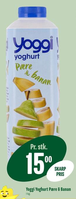 Yoggi yoghurt pære & banan