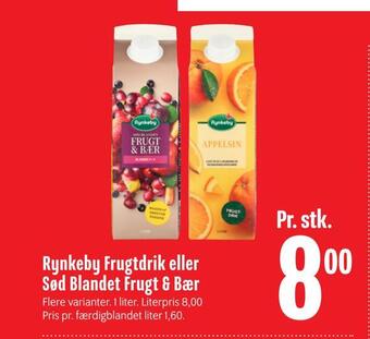 Min Købmand Rynkeby frugtdrik eller sød blandet frugt & bær tilbud