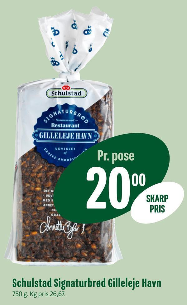 Min Købmand Schulstad signaturbrød gilleleje havn tilbud