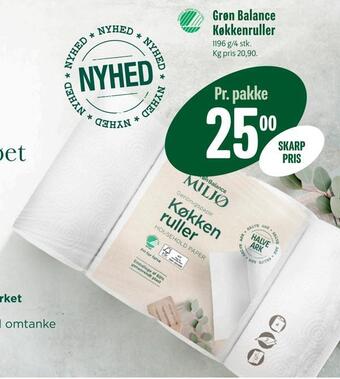 Grøn balance køkkenruller