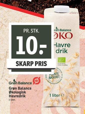 Grøn balance økologisk havredrik