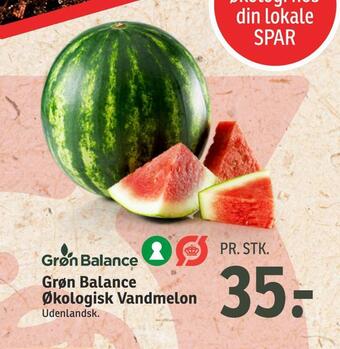 SPAR Grøn balance økologisk vandmelon tilbud