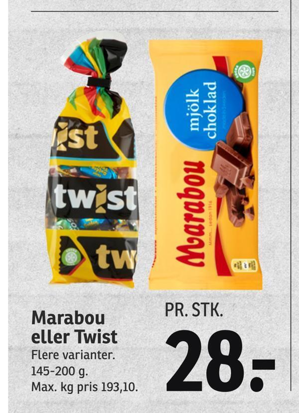 SPAR Marabou eller twist tilbud