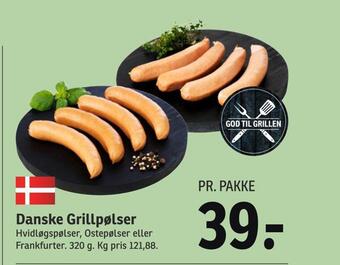SPAR Danske grillpølser tilbud