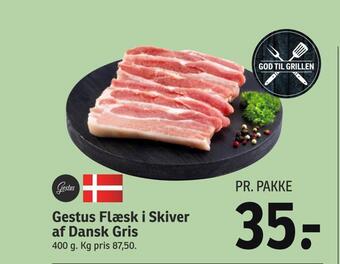SPAR Gestus flæsk i skiver af dansk gris tilbud