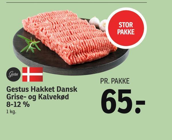 SPAR Gestus hakket dansk grise- og kalvekød 8-12 % tilbud