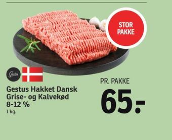 SPAR Gestus hakket dansk grise- og kalvekød 8-12 % tilbud