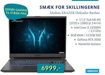 CBC Medion erazer defender bærbar tilbud