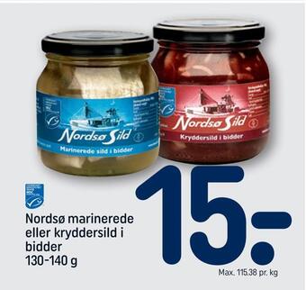 Nordsø marinerede eller kryddersild i bidder