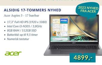 CBC Acer aspire 3 - 17 bærbar tilbud
