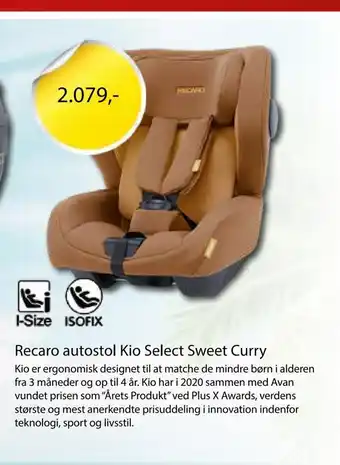 Recaro autostol kio select sweet curry