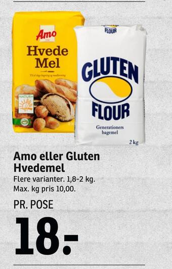SPAR Amo eller gluten hvedemel tilbud