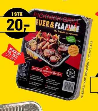 Feuer und flamme engangsgrill