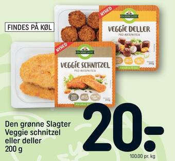Den grønne slagter veggie schnitzel eller deller