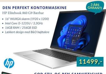 CBC Hp elitebook 860 g9 bærbar tilbud