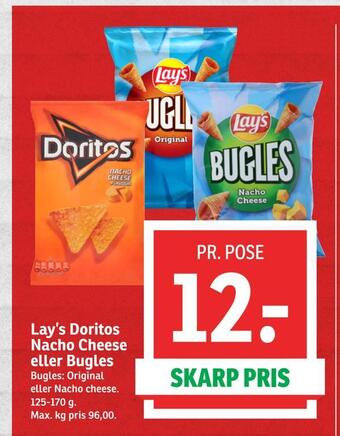Lay's doritos nacho cheese eller bugles
