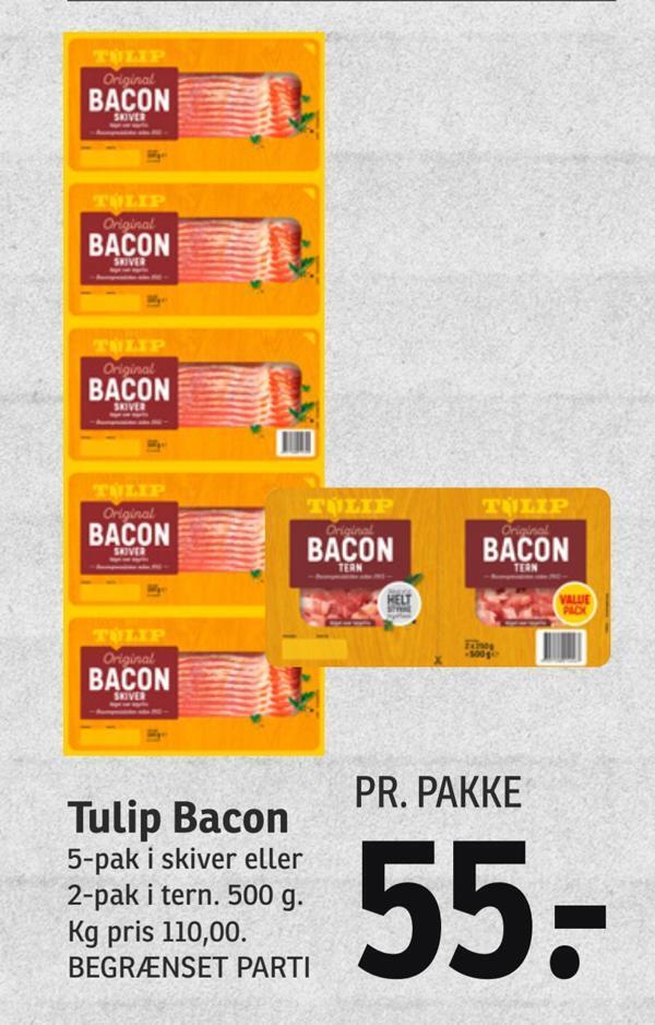 SPAR Tulip bacon tilbud