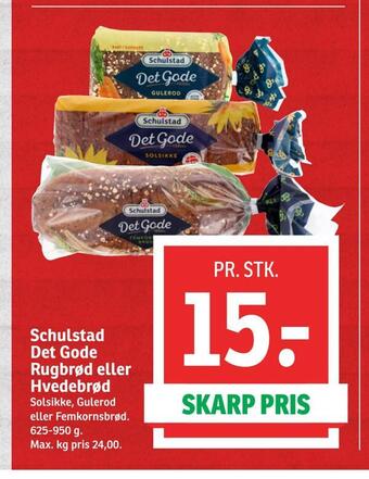 SPAR Schulstad det gode rugbrød eller hvedebrød tilbud