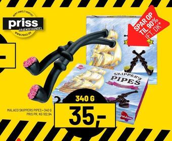 Priss Malaco skippers pipes tilbud