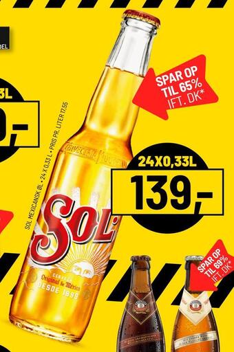 Priss Sol mexicansk øl tilbud