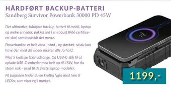 Sandberg survivor powerbank 30000 pd 45w