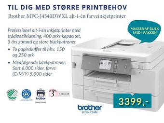 Brother mfc-j4540dwxl alt-i-én farveinkjetprinter