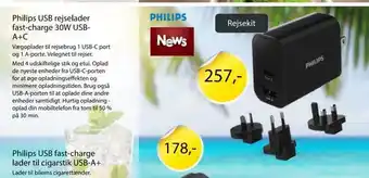 Philips fast-charge 30w usb- a+c