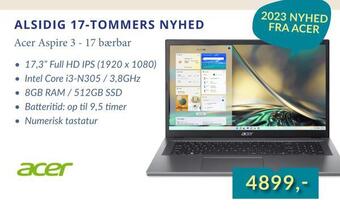 Acer aspire 3 - 17 bærbar