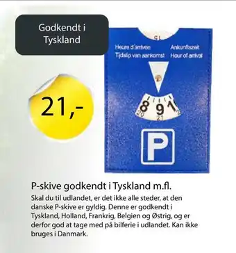 P-skive godkendt i tyskland m.fl