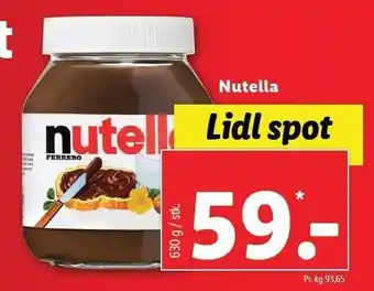 Lidl Nutella el. galle & jessen pålægschokolade tilbud