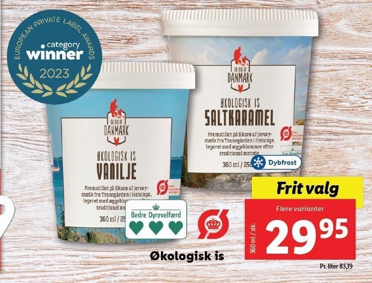 Lidl Økologisk is tilbud