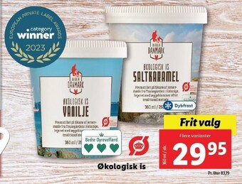 Lidl Økologisk is tilbud