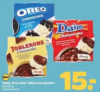 Netto Daim, oreo el. toblerone dessert tilbud