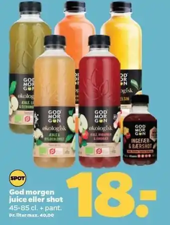 Netto God morgen juice el. shot tilbud
