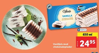 Vaniljeis med chokoladeplader