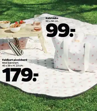 Netto Køletaske el. foldbart picnicbord tilbud