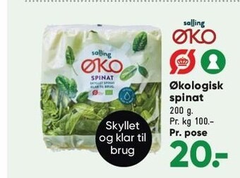 Salling øko økologisk spinat