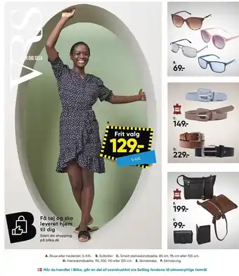 Bilka Vrs dametøj, solbriller, bælter og tasker tilbud