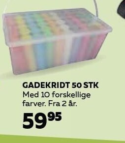 Gadekridt 50 stk.