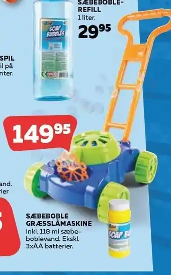 Legekæden Sæbeboble gråsslåmaskine tilbud